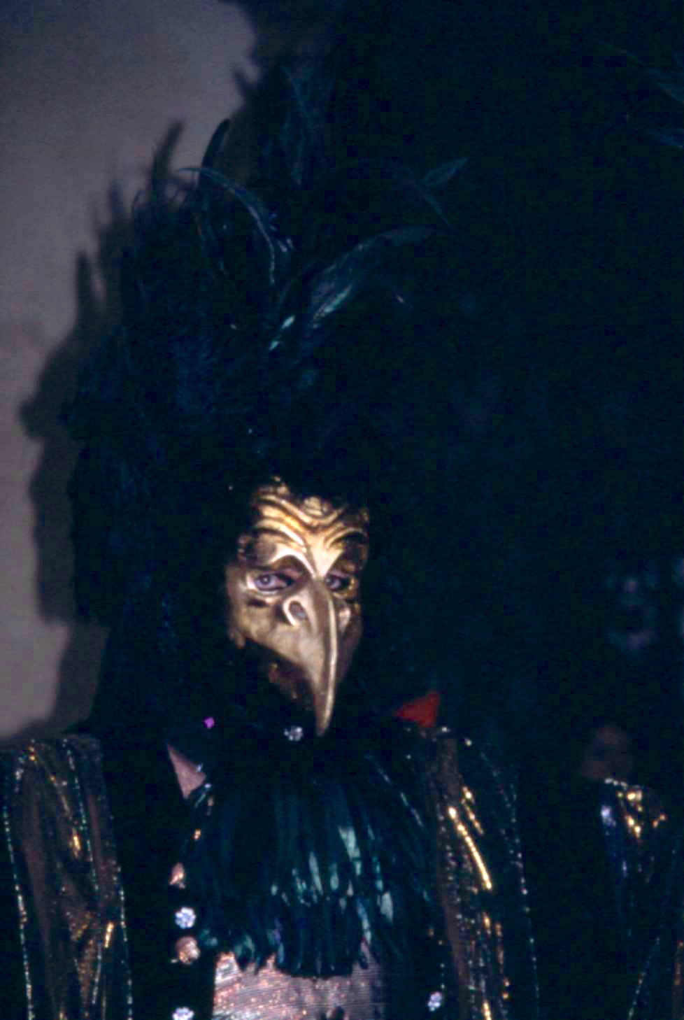 m130_retrato mascara pajaro oro